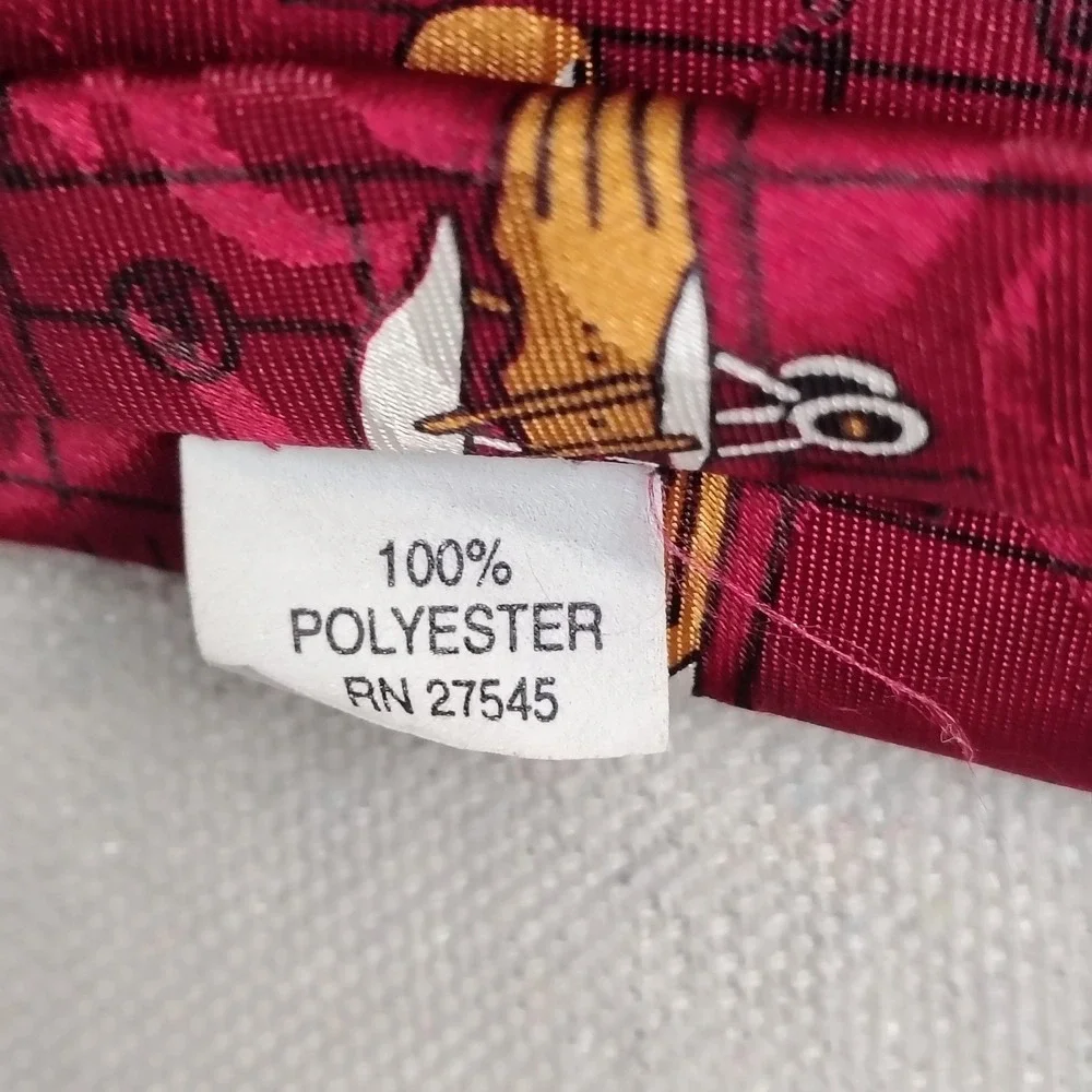 Royal Knight Mens OS Biplane Aviation Tie Burgundy Polyester Aviatorcore Retro